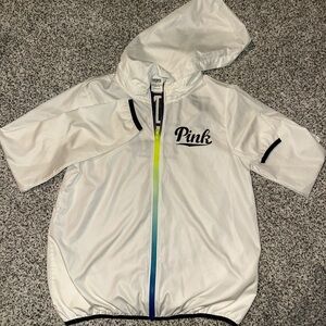 White PINK Victoria’s Secret Wind Breaker.